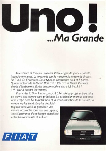 Brochure fiat uno - ▄▀▄,