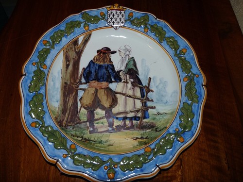 Superbe rare ancien grand plat - rare,