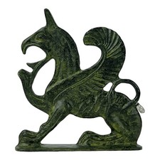Sculpture statue créature aigle lion griffon bronze véritable mythologie grec...