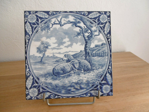 Carreau faience gien ancien - faience,
