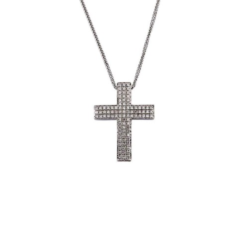 Collier pendentif croix 18 - croix, or