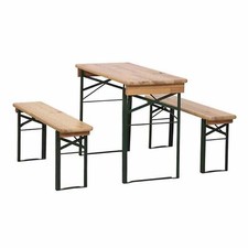 Garniture de Tente Bière 110x50x70cm Pliable Ensemble Chapiteau 2 Bancs & 1 la