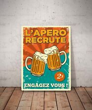 Plaque métal vintage citation