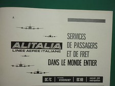 3/1958 PUB ALITALIA ITALIAN AIRLINE DC-7C VISCOUNT DC-6B CONVAIR 440 AIRLINER AD