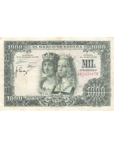 Espagne 1000 pesetas 1957 - pesetas,