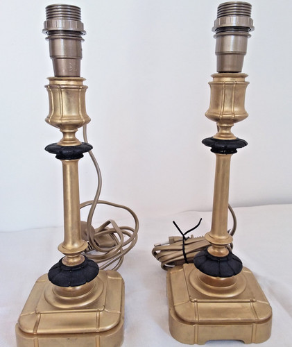 Paire pieds lampe en - de,