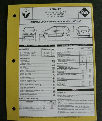 Fiche technique automobile