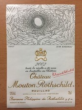 Étiquette  Mouton Rothschild 2002 - 75 cl