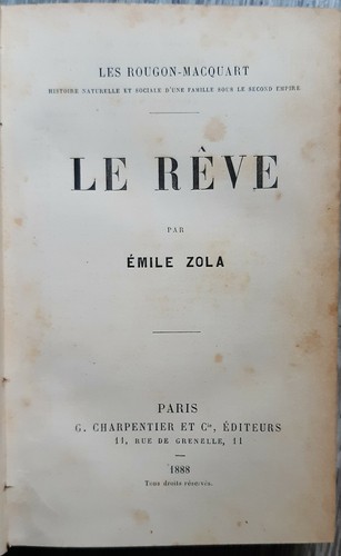 Emile zola le reve edition - zola,