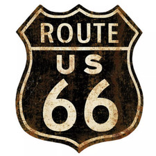 Ecusson vintage route 66 