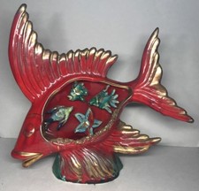 Lampe Veilleuse Trompe L'œil Aquarium Vintage Vallauris H 30 L 32 l 14 Cm