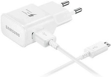 Original Samsung 15W MicroUSB Chargeur Rapide + Câble BLANC MicroUSB Galaxy S6S7