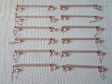 Lot de 12 pampilles - Verre soufflé de Murano rose - Années 70