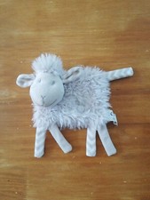 O Doudou J-line Mouton Agneau Plat Beige Blanc Grelot Rayé Rayure 