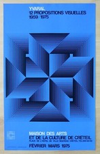 Sérigraphie Yvaral (Jean-Pierre Vasarely), Créteil (1975) Op-Art