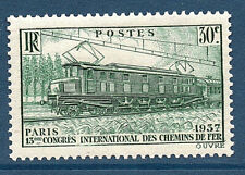 TIMBRE N° 339 NEUF ** GOMME ORIGINALE - LOCOMOTIVE ELECTRIQUE  - CONGRES PARIS