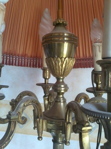 Lampadaire bronze laiton 6 - laiton,