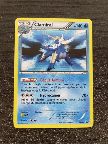 Clamiral holo pokémon bw22 - clamiral,