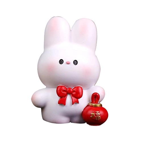Résine lapin figurine voiture - résine,