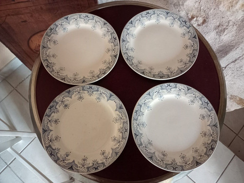 Assiettes dessert bleu - a,