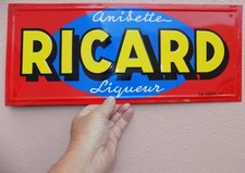 ANCIENNE TOLE ORIGINALE ANISETTE RICARD OBJET PUBLICITAIRE ANNEES 50 SELIC