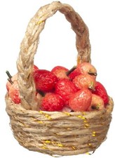 Poupées Maison Fraises En Panier Miniature Boutique Magasin Marché Accessoire 1