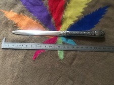 coupe papier argent massif ? poincons art deco nouveau antique letter opener