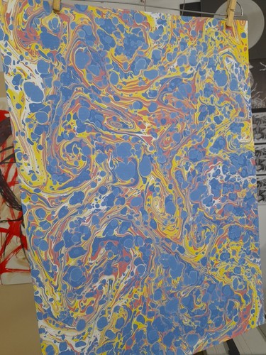Papier marbré cuve de - marbré, la