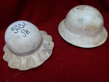 rare ancien contre moule à chapeaux en plâtre modiste forme à chapeau aluminium