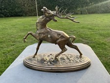 Statue Bronze Pas Régule Cerf