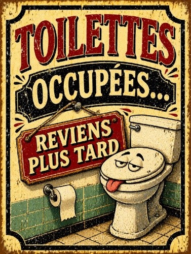 Plaque métal humour - , «