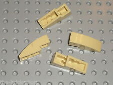 4 x LEGO Tan Slope Brick Curved ref 50950  / Set 41999 6864 75080 10224 75154...