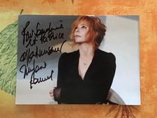 Autographe dédicace de  Mylène Farmer 12/17 Cm