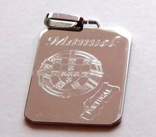 pendentif acier gravé