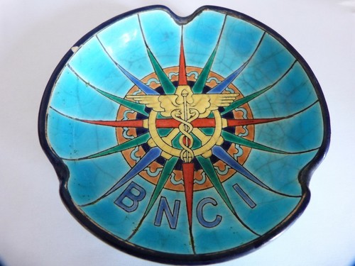 Ancien cendrier faïence - ancien,