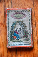 tres ancienne boite carte a jouer marchands de nouveautes paris alphabeth