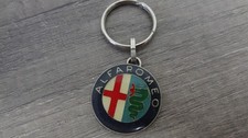 Porte-clé Alfa Roméo, métal , ancien, tél 6 chiffres St Dizier auto, vintage  F
