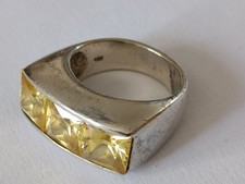 Bague Argent Massif & Pierre à Identifier Taille 59 - 13,7 g Bijoux