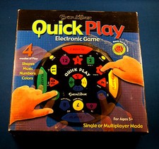 QUICK PLAY SHAPES MUSIC NUMBERS COLORS HANDHELD GAME EXCALIBUR CHILDRENS KID TOY