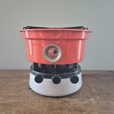 Poêle émaillé vintage kérosène 3 mèches émail camping cooker paraffine rouge ...