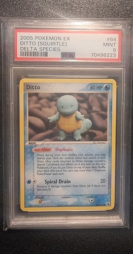 Psa ditto squirtle 64 - psa, 9
