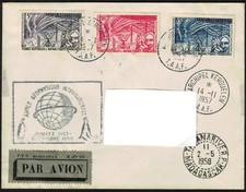 TAAF Lettre 1957 Y&T n°8, 9