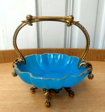 PETIT BAGUIER EN OPALINE ET POMPONNE EPOQUE XIXème NAPOLEON III