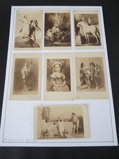 Ensemble de 7 anciennes photographies de tableaux par Goupil (24923)