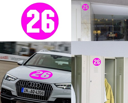 Numéro autocollant vinyle - 26,,
