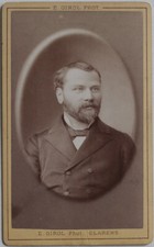 Original Vintage 1870er CDV Herrenporträt von Ed. GIROL