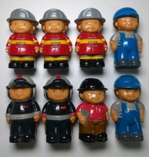 Vintage Lot 8 Figurines Ecoiffier Abrick Jouets Personnages Environ 6,5cm 