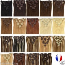 KIT EXTENSIONS A CLIPS CHEVEUX 100% NATURELS  REMY 42-50-53-60CM TÊTE COMPLETE