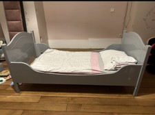 lit enfant 70 x 140 en laque gris BAUDOU