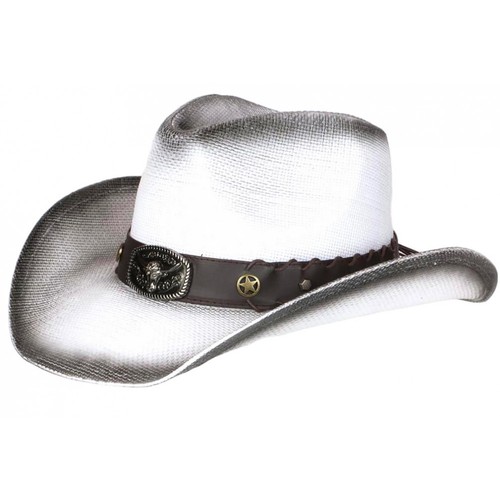 Chapeau country blanc - country, en